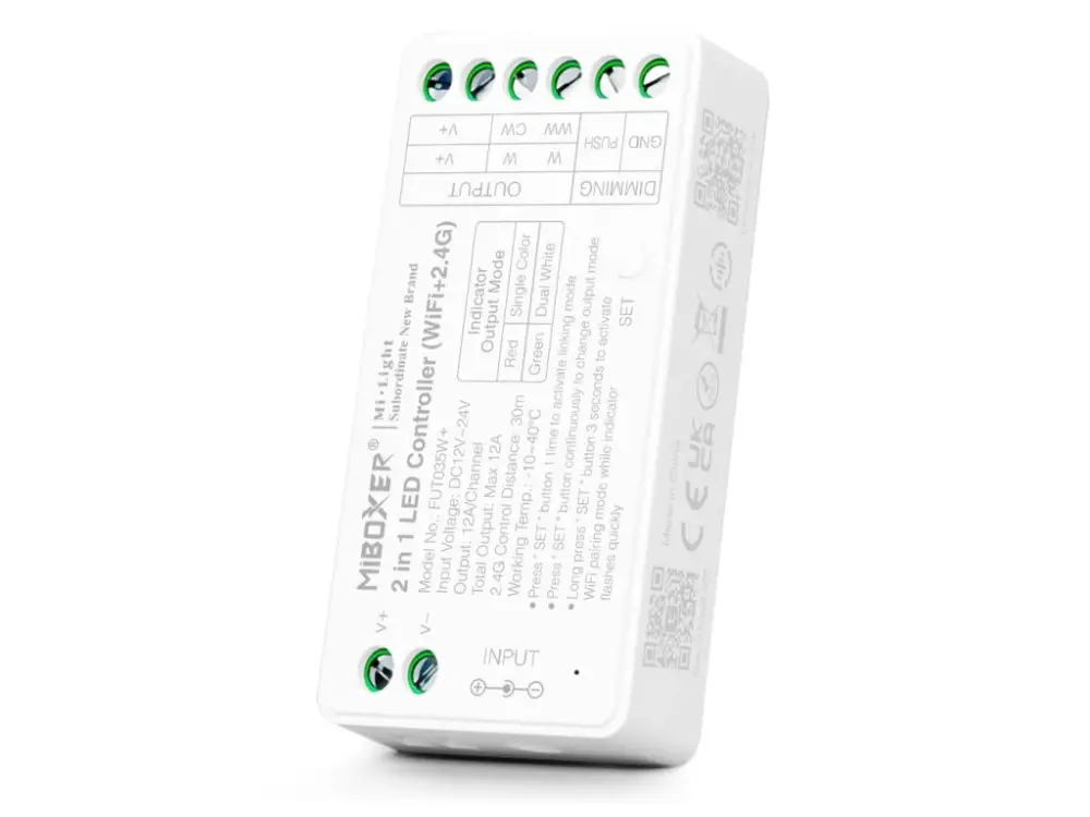 Mi-Light MiBoxer WIFI+RF 2az1-ben egyszínű és CCT LED-szalagokhoz Kedvezmény