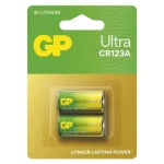 Kedvezmény Lítium elem GP Ultra 3V (CR123A), 2 db