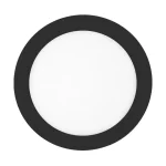 Fekete süllyeszthető LED-panel, gömbölyű, 120mm, 6W Kedvezmény