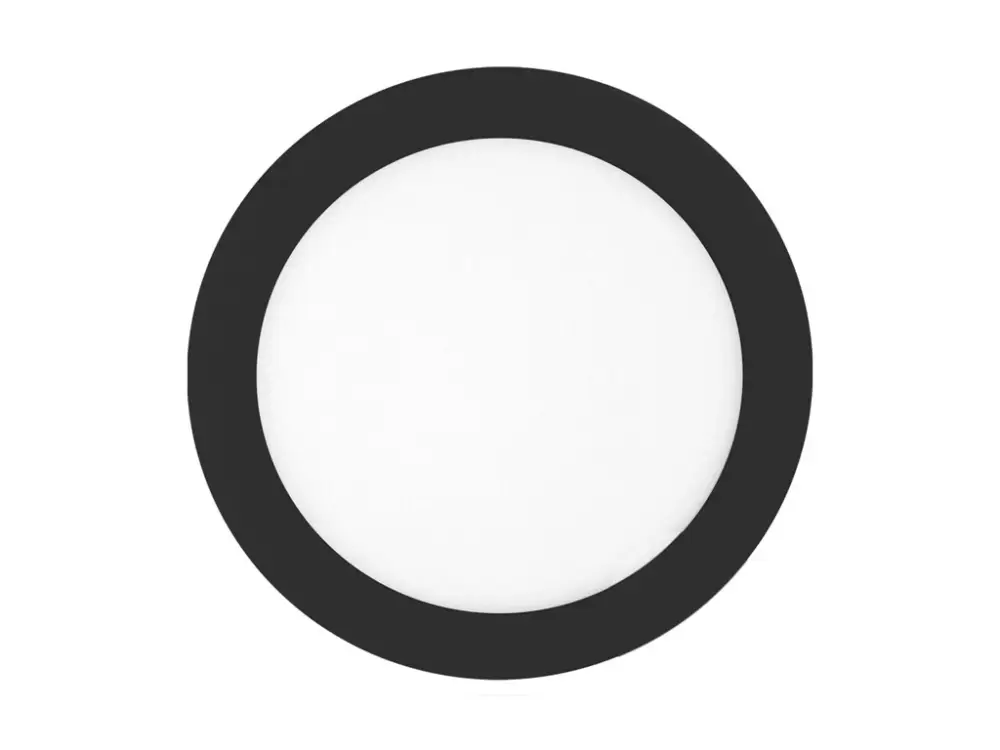 Fekete süllyeszthető LED-panel, gömbölyű, 120mm, 6W Kedvezmény