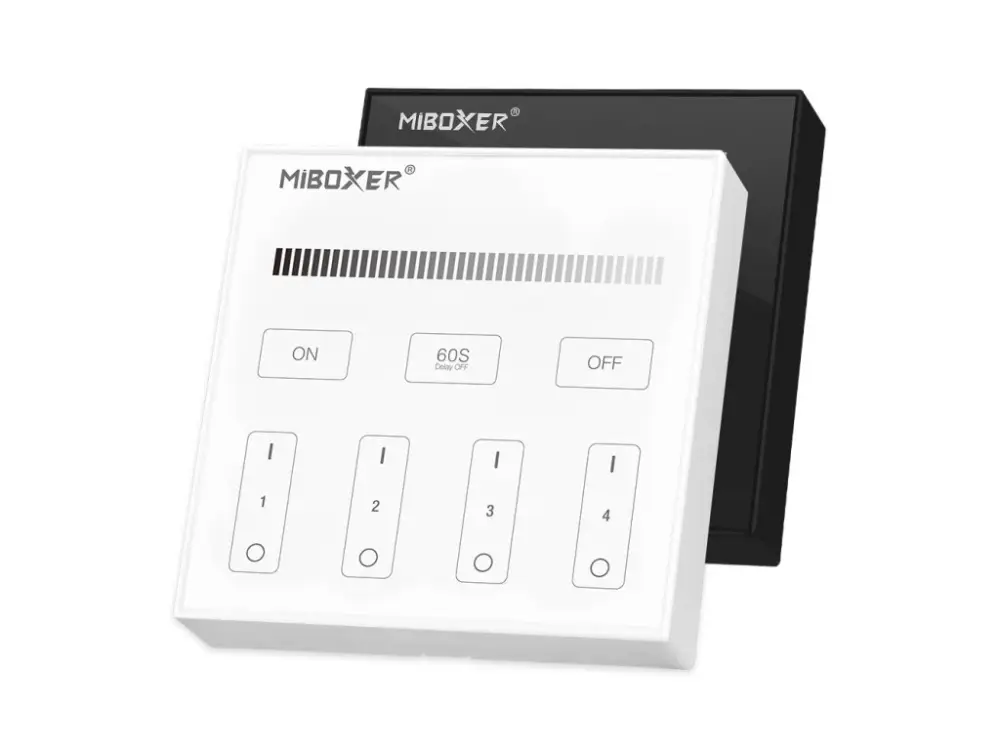 Végkiárusítás Mi-Light RF Fali vezérlő egyszínű LED-szalagokhoz, 4-csatornás