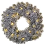 LED adventi koszorú, havas, 40cm, 2x AA, melegfehér, időzítő Vedd meg most