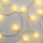 Olcsó LED fényfüzér, cseresznye - golyók 2.5cm, 4m, melegfehér, időzítő