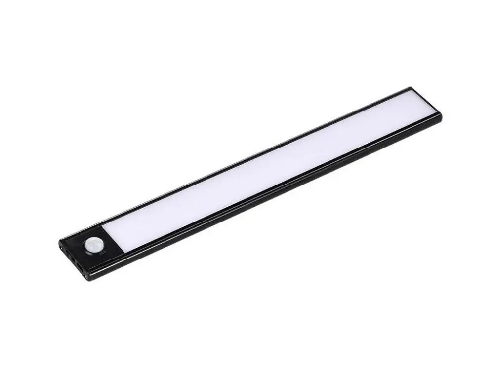 Fekete mozgásérzékelős LED bútorlámpa, 60cm, 2.5W Biztonságos fizetés