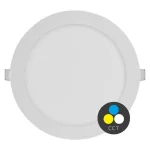 Fehér süllyeszthető LED-panel, gömbölyű, 225mm, 18W, 24V, CCT Szuper akció
