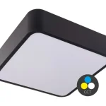 Akció Fekete mennyezeti LED-lámpa, négyzet, 500x500mm, 48W, CCT