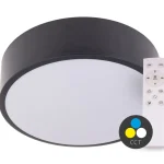 SMART TUYA Fekete LED mennyezeti lámpa kerek 500mm 48W CCT távirányítóval Utolsó esély