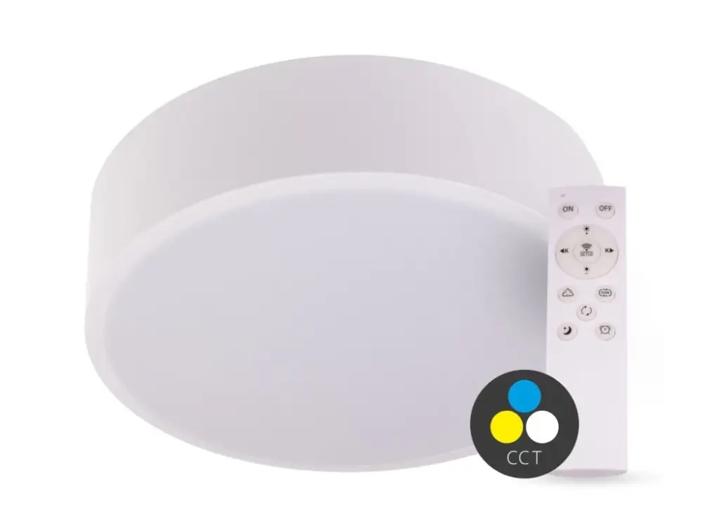 SMART TUYA Fehér LED mennyezeti lámpa kerek 400mm 36W CCT távirányítóval Kiárusítás