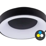 Outlet Fekete mennyezeti LED-lámpa, gömbölyű, 480mm, 48W, CCT