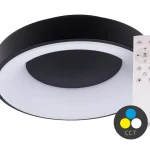 SMART TUYA Fekete LED mennyezeti lámpa kerek 600mm 60W CCT távirányítóval Vedd meg online