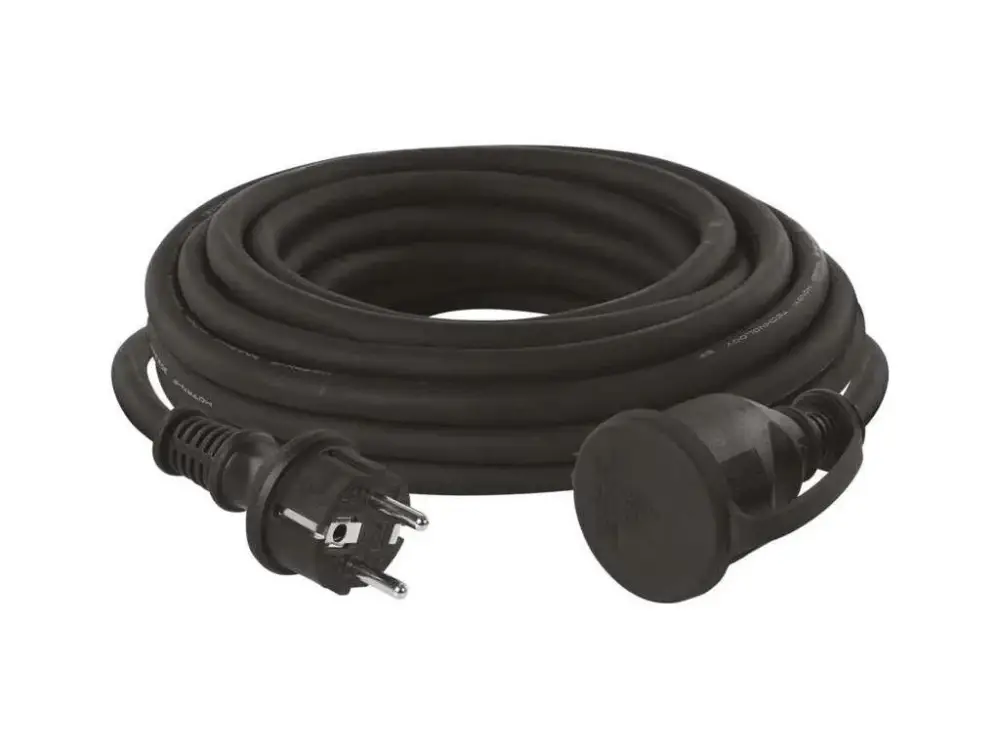 Biztonságos fizetés Kültéri hosszabbító kábel - csatlakozó, 10m, 1 aljzat, gumi-neoprén, 230V, 1,5mm2