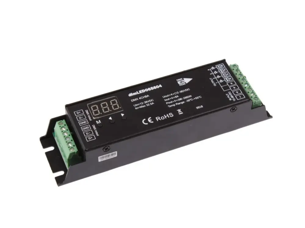 Csak ma DimLED DMX dekóder LED szalagokhoz, 4 csatornás