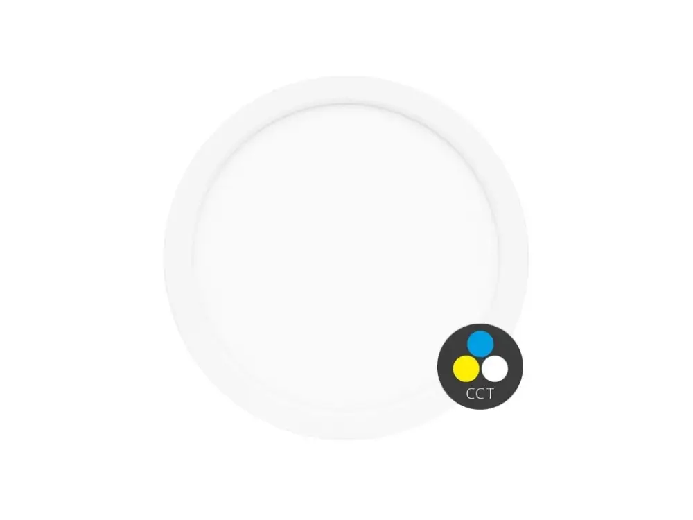Fehér beépített LED panel kerek 225mm 6-18W CCT Rendeld meg most