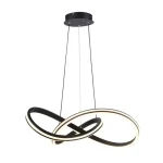 Olcsó Fekete design LED függőlámpa 60cm 40W CCT