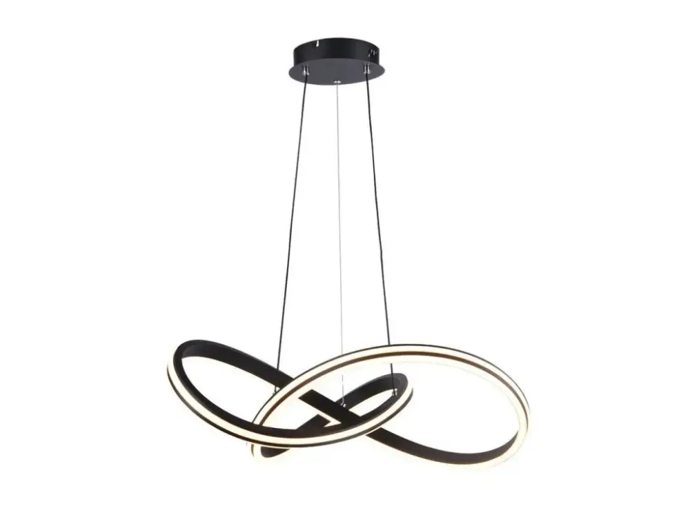 Olcsó Fekete design LED függőlámpa 60cm 40W CCT