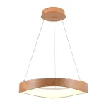 Függesztett LED lámpa kerek formatervező fa dekorral 50cm 18W Expressz szállítás
