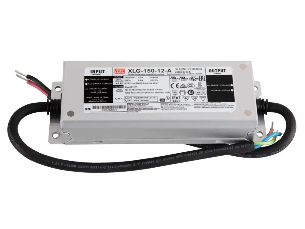 Mean Well tápegység XLG 12V 150W IP67 Gyors szállítás