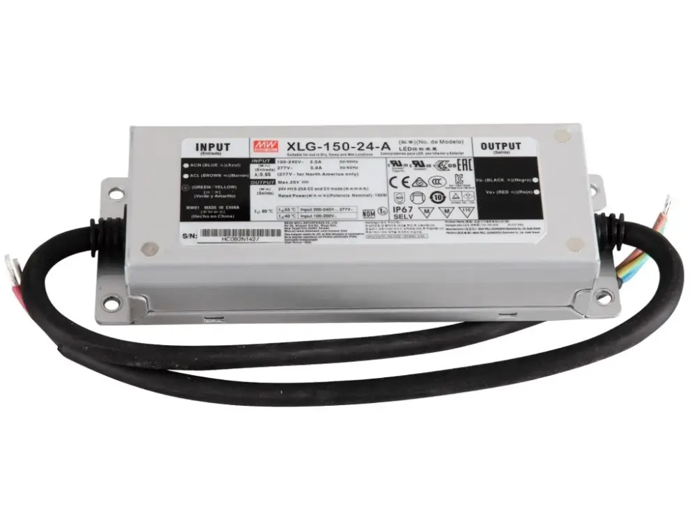 Mean Well tápegység XLG 24V 150W IP67 Exkluzív ajánlat