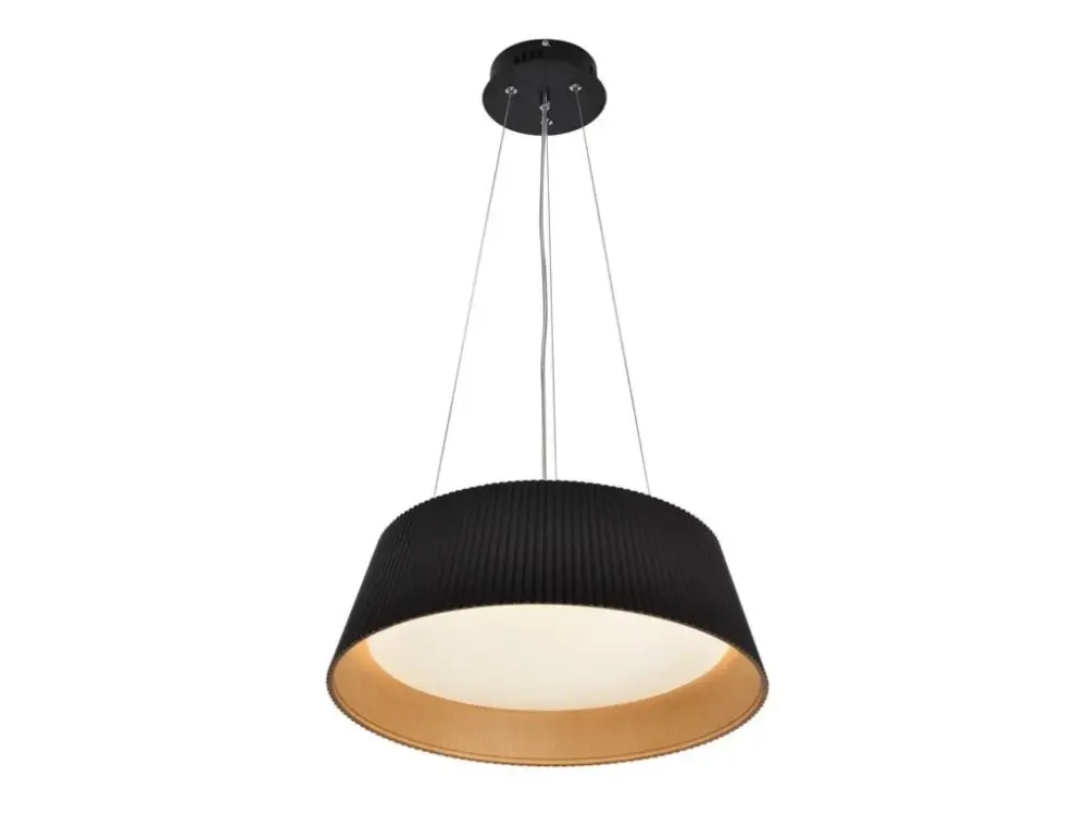Árengedmény Fekete Umbria LED függőlámpa fa dekorral 24W