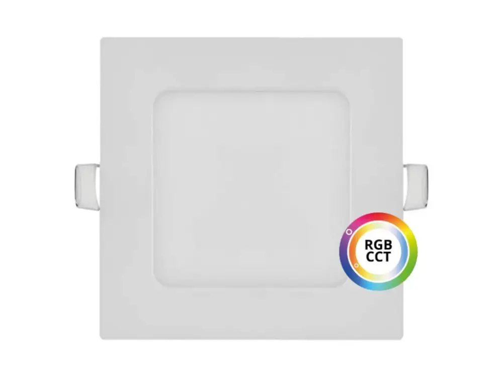 Fehér beépített négyzet alakú LED panel 120 x 120mm 9W 24V RGB+CCT Ajánlat
