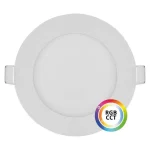 Újdonság Fehér beépített LED panel kerek 120mm 9W 24V RGB+CCT