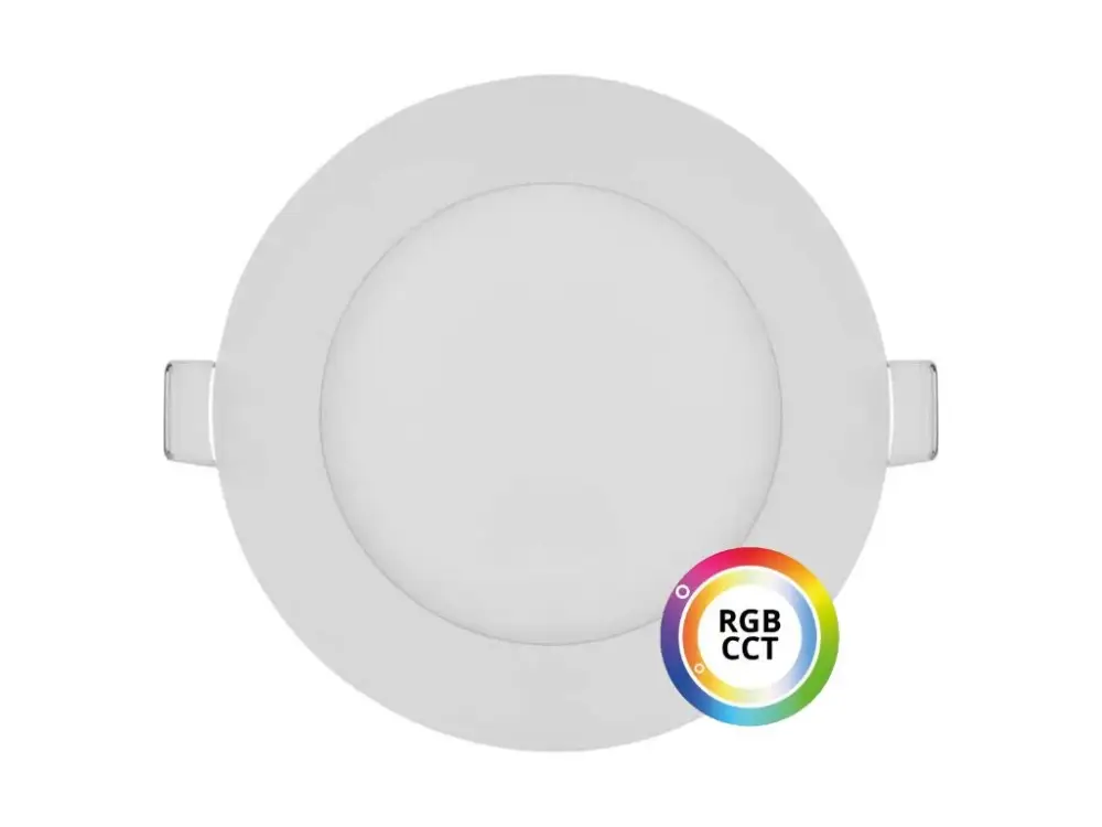 Újdonság Fehér beépített LED panel kerek 120mm 9W 24V RGB+CCT