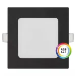 Expressz kézbesítés Fekete beépített négyzet alakú LED panel 120 x 120mm 9W 24V RGB+CCT