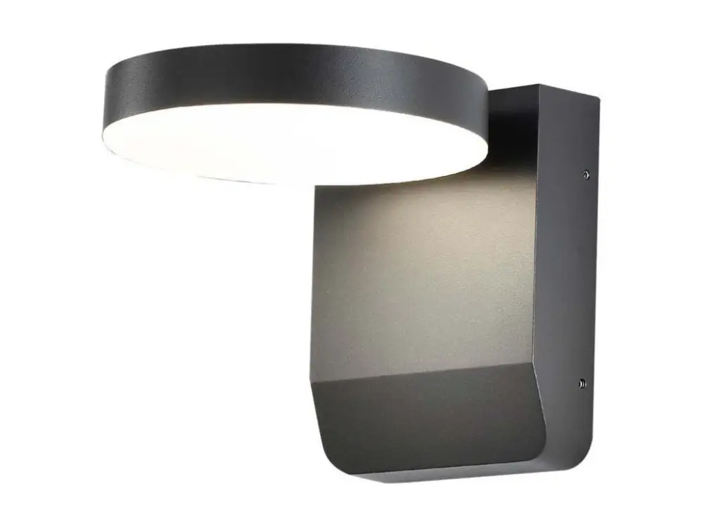 Fekete homlokzati LED lámpa kerek 17W IP65 Szuper akció