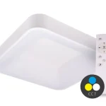 SMART TUYA fehér LED mennyezeti lámpa négyzet alakú 600x600mm 60W CCT, távirányítóval Népszerű