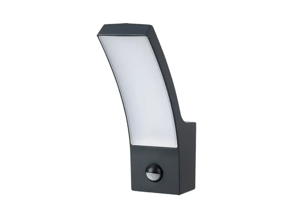 Outlet Antracit homlokzati LED lámpa mozgásérzékelővel Palanga 12W IP44