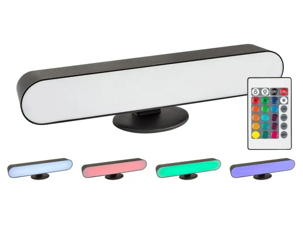 Fekete LED RGB újratölthető lámpa Parker 3W távirányítóval Ajánlat