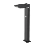Fekete kerti napelemes LED lámpa mozgásérzékelővel Lasset 4.4W IP54 50cm Kihagyhatatlan ajánlat