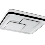 Fekete LED mennyezeti lámpa Hecate négyzet 485x485mm 40W Biztonságos fizetés