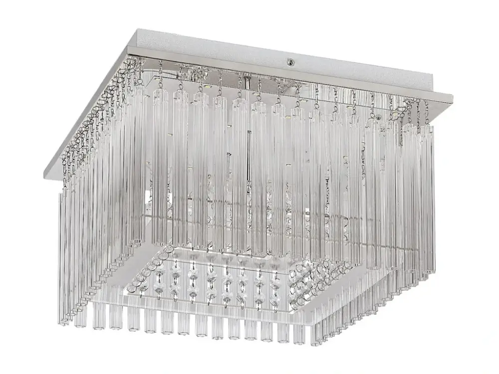 Króm kristály LED lámpa Danielle square 360x360mm 21W Népszerű