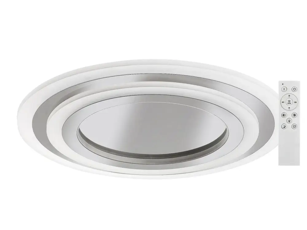Csak ma Króm LED mennyezeti lámpa Taneli2 kerek 450mm 56W távirányítóval