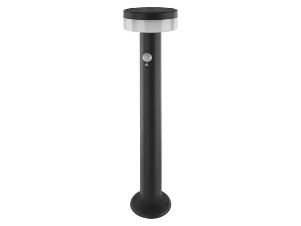 Antracit kerti napelemes LED lámpa mozgásérzékelővel Terion 2W IP44 50cm Expressz szállítás