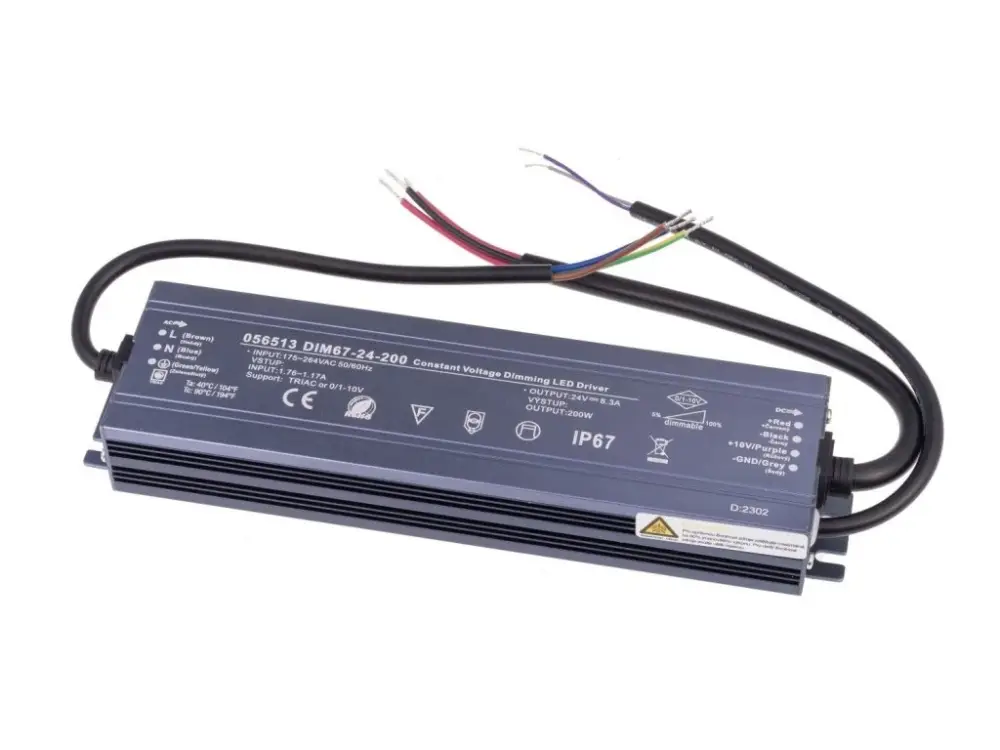 Exkluzív ajánlat Dimmelhető LED tápegység (trafó) 24V 200W IP67