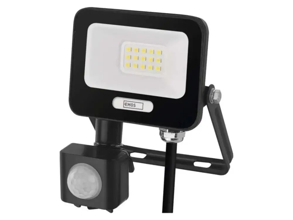 Fekete LED reflektor 10W mozgásérzékelővel Gyors szállítás