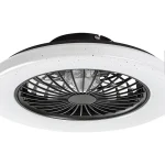 Kedvezmény Fekete LED mennyezeti lámpa ventilátorral Dalfon2 485mm 48W CCT távirányítóval
