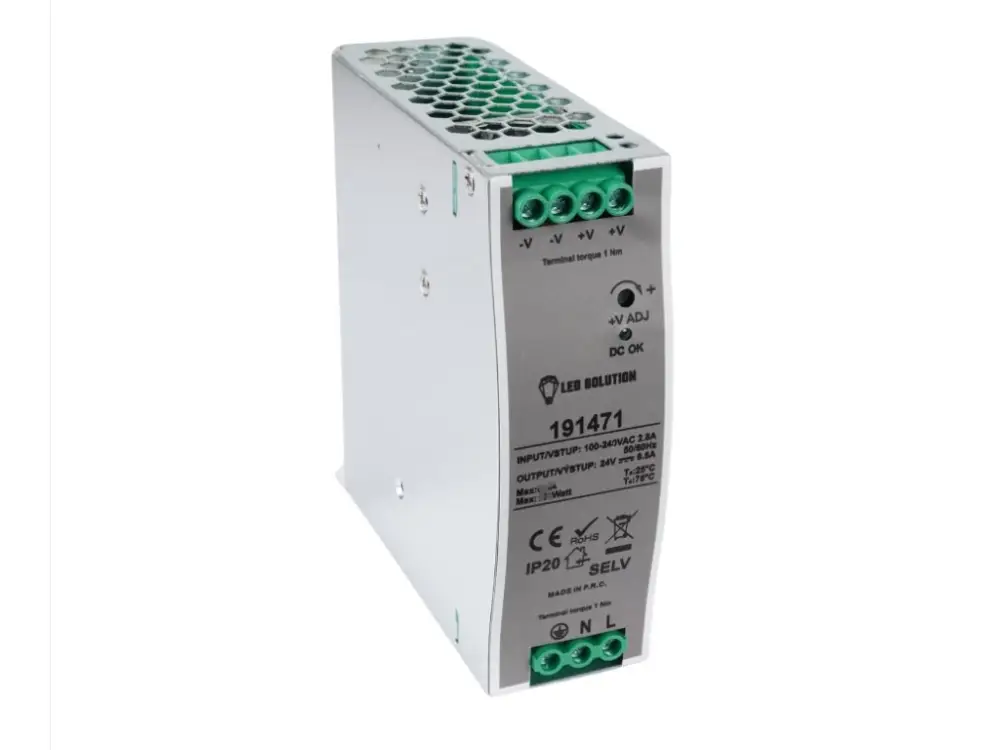 LED tápegység 24V 156W DIN sínre Akció