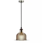 Árcsökkenés Üveg Amber csillár E27 égőhöz, ø145mm