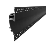 Beépíthető profil gipszkartonba LED szalagokhoz V42 fekete Akció