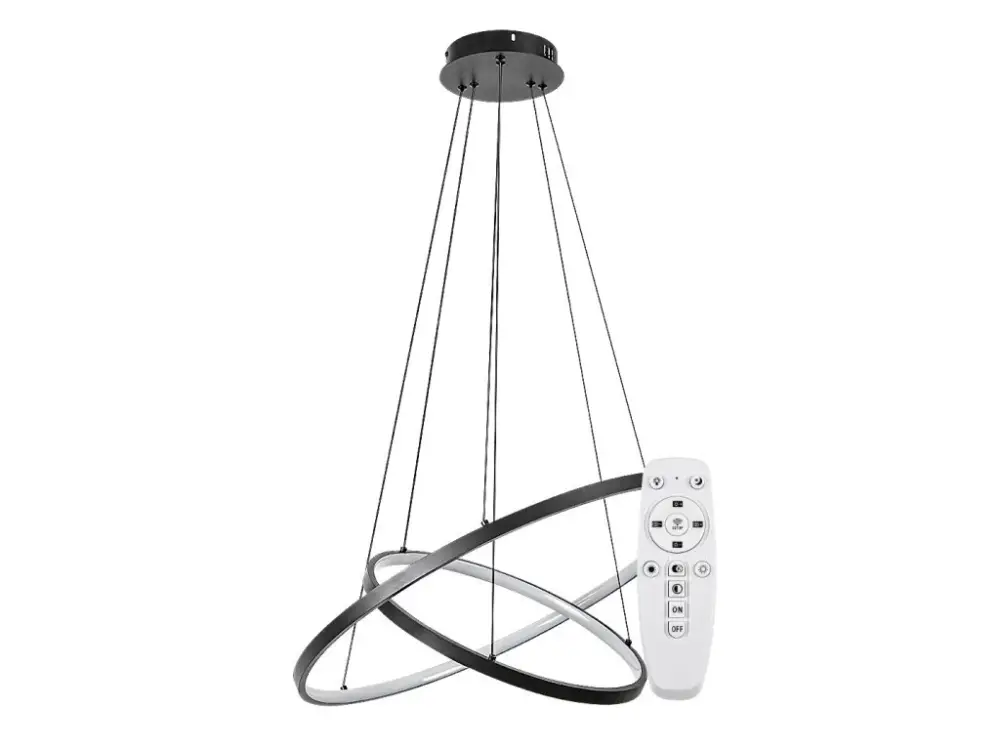 Legjobb ár Fekete függesztett LED lámpa Beliza 600mm 75W CCT távirányítóval