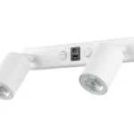 Expressz szállítás Fehér Nex spotlámpa USB-vel 2x GU10 izzóhoz