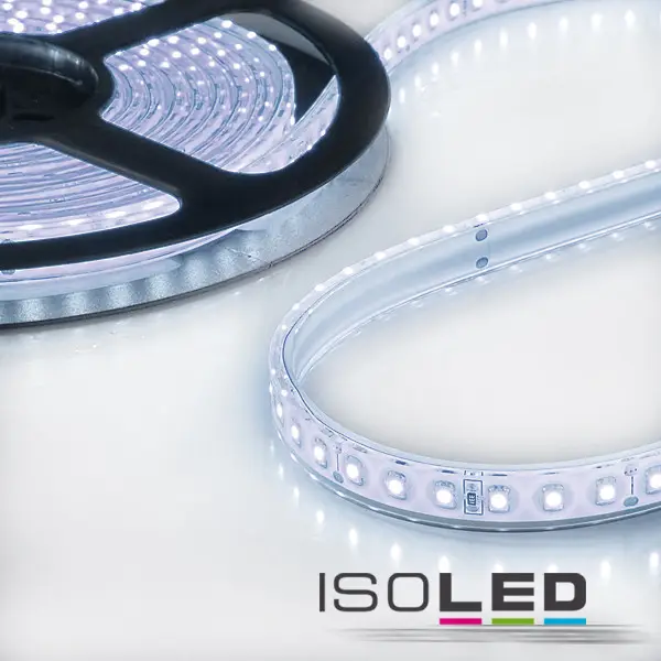 LED AQUA860 flexibilis szalag, 24V, 10W, IP68, hideg fehér, 120 LED/m Biztonságos fizetés