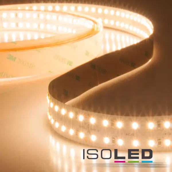 Legkelendőbb LED CRI930 flexibilis szalag, 24V, 30W, kétsoros, IP20, meleg fehér, 240 LED/m