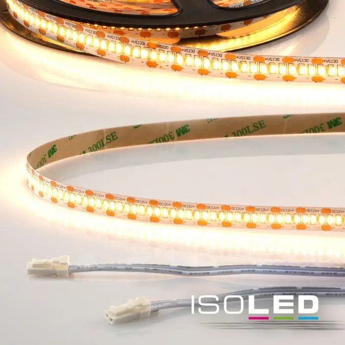 Prémium LED CRI930 MiniAMP flex. szalag, 12V, 12W, IP20, 3000K, 250cm, kétoldalas 30cm kábel + maleAMP