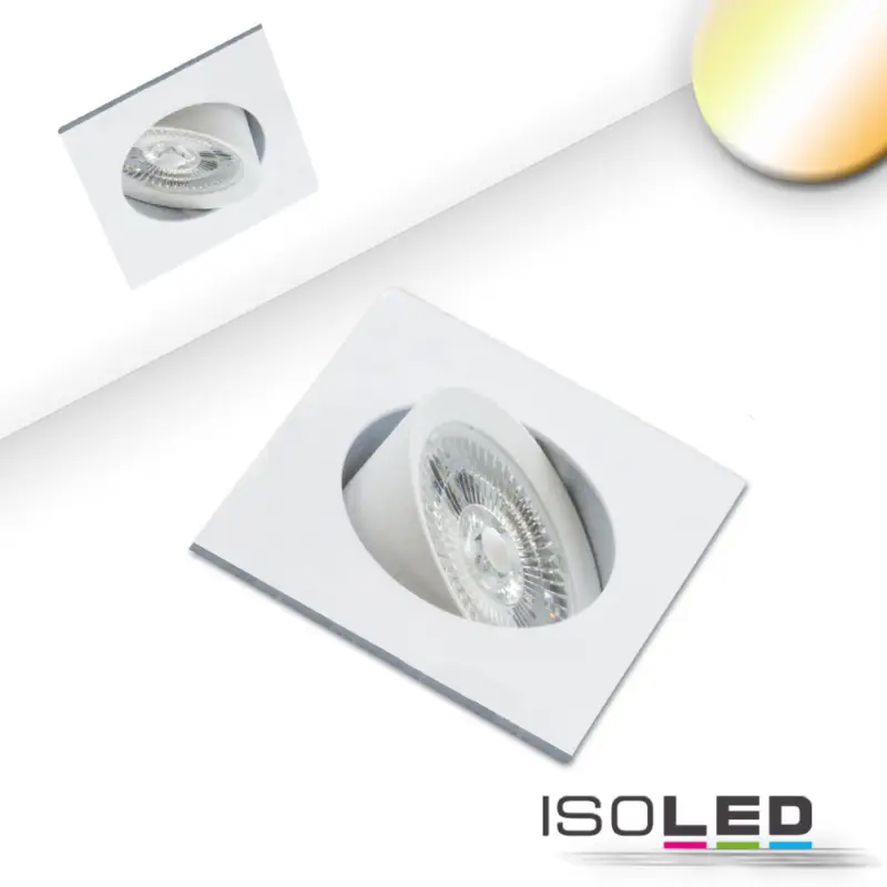 LED süllyesztett lámpa Sunset Slim68 fehér, szögletes, 9W, 1800-2800K, dim-to-warm Expressz szállítás