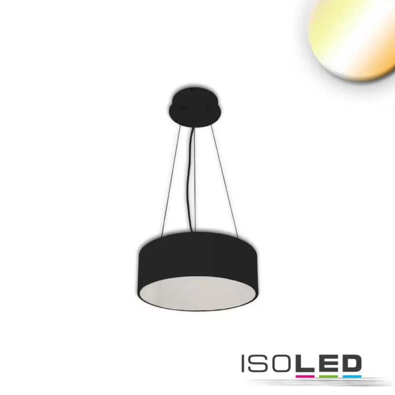 Legkelendőbb LED függesztett lámpa, D= 40cm, fekete, 25W, ColorSwitch 3000|3500|4000K, dimmelheto