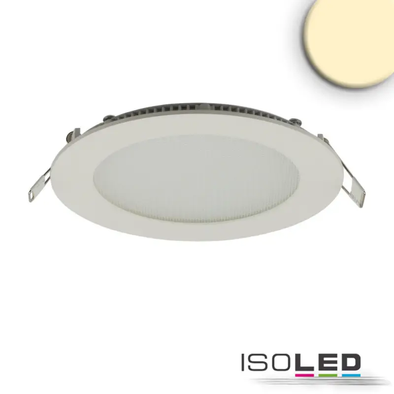 LED mélysugárzó, 9W, kerek, ultra lapos, vakítás-csökkentett, fehér, meleg fehér, dimmel. CRI90 Árengedmény